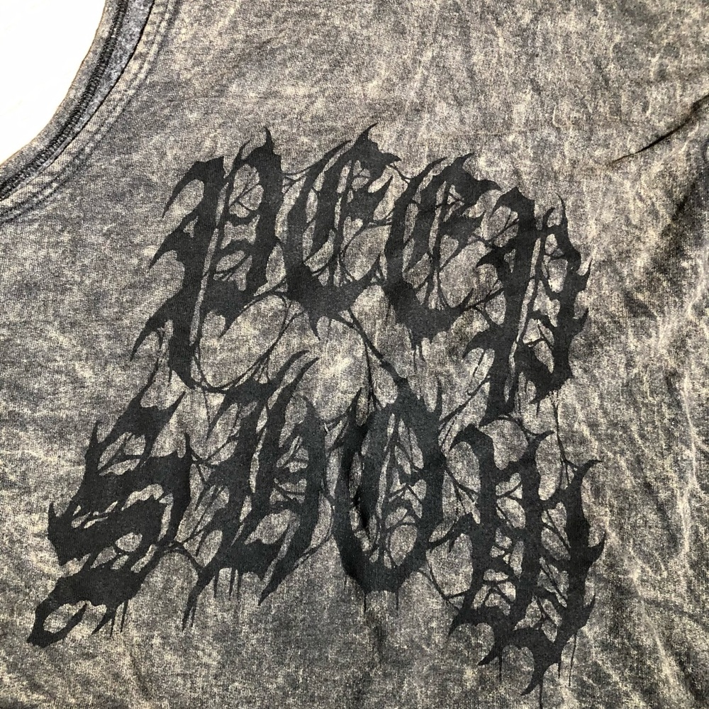 Peepshow cropped sleeveless hoodie